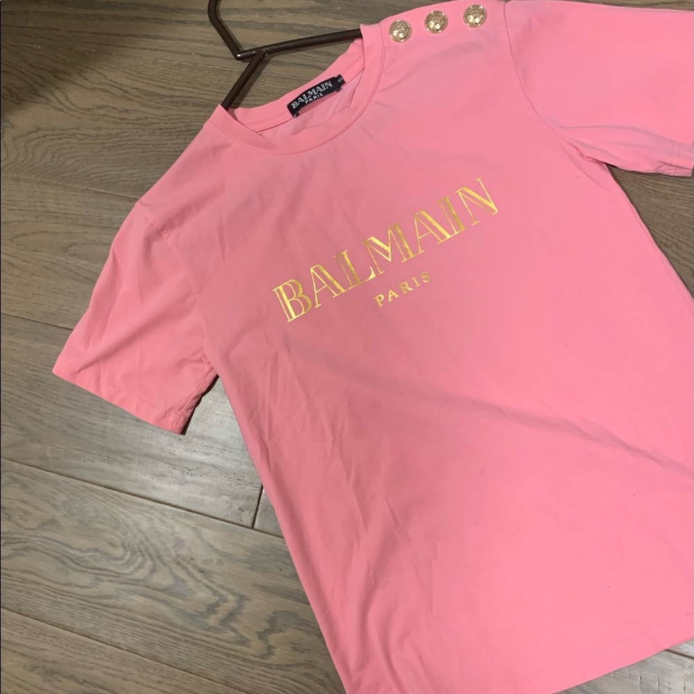 Pink Balmain T-shirt